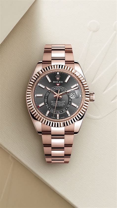 sky dweller rose gold rolex|rolex sky dweller everose gold.